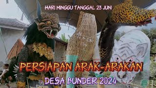 persiapan arak-arakan Desa bunder 2024 kecamatan susukan