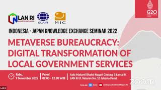 Indonesia-Japan Knowledge Exchange Seminar 2022／日本・インドネシア知識交流（CLAIR-NIPA）セミナー2022