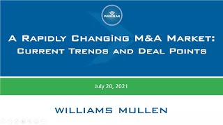 M&A Webinar Series - A Rapidly Changing M&A Market: Current Trends and Deal Points