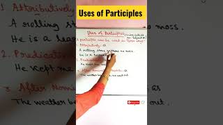 #Participle #Uses_of_participles #shorts #viral #education #shortsvideo #youtubeshorts#100k #english