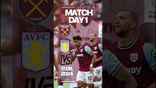 Hasil Liga Inggris West Ham vs Aston Villa Matchday 1 17/08/24 #bola #shorts