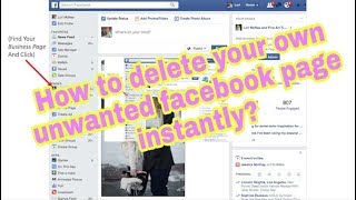 How to delete unwanted facebook page in your mobile phone?