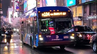 Nova LFS HEVs #9755 & #9701 on the M104 at 7th Avenue and 44th Street