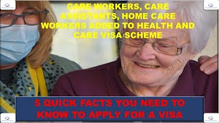 UK Health & Care Visa scheme expanded |Care workers, Support Workers in Nursing home apply from 2022