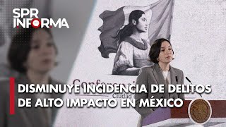 Dimisnuye en más de 35% incidencia delictiva de alto impacto: SESNSP