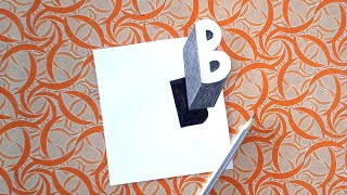 3D Drawing Of Letter B With Pencil / 3D Drawing कैसे करे