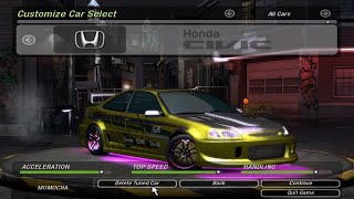 NEED FOR SPEED: UNDERGROUND2 - HONDA CIVIC / TUNING & RACE (Part6)