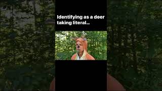 Furries have nothing on this guy! 🦌 🐱 🤣 #deer #identify #furries #shorts