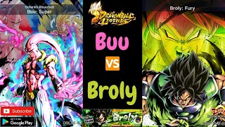 Buu (super) Vs Broly (fury) - Dragon Ball Legends Fights #android