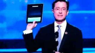 Stephen Colbert used his Ipad at the Grammy's