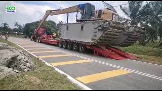 Cat320D Amphibious Delivery to Site