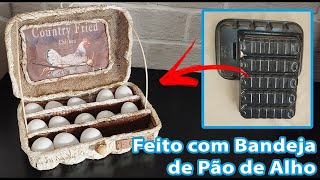 Como Fazer Artesanato  - Porta Ovos Feito com Formas de Pão de Alho - [Diy Artesanato]