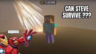 Can Steve Survive Iron Man's Missiles? - 4K REALISTIC MINECRAFT & MARVEL TEARDOWN