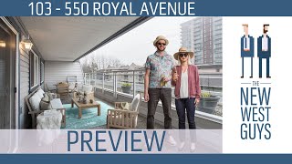 SOLD Feb 2022 | 103-550 Royal Ave | 2 Bedroom Condo in Downtown New West