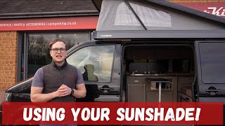 How to use the Dometic sunshade