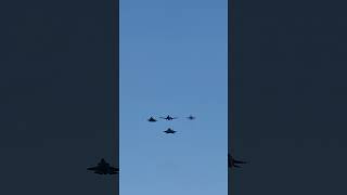 A-10, F-16, F-35, F-22 Heritage flight at Oshkosh EAA #aviation