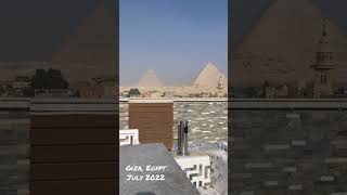 Pyramid views from my Airbnb Giza, Egypt July 2022 #eygpt #airbnb #pyramids #gizapyramids #views