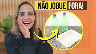 GARRAFA PET + BANDEJA DE ISOPOR ✨ IDEIA INCRÍVEL TODO MUNDO VAI FAZER! DIY HOME DECOR