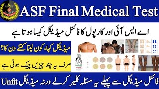 Asf Final Medical Test / Asi final medical / corpol final medical / medical information