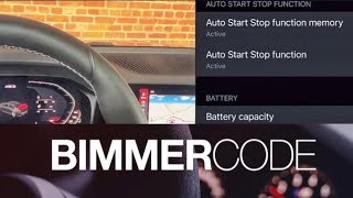 BMW M3 G80 MT - Activating the Start/Stop MEMORY Function with the BIMMERCODE  APP