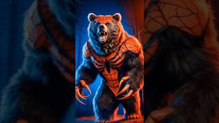 Incredible Fusion|| Ai creates Bear-Spiderman hybrid #aicreations #ytshorts #hybird #fypシ゚viral