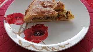 Пирог с мясом в духовке/Pie with meat