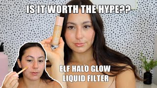 TESTING OUT THE VIRAL ELF HALO GLOW LIQUID FILTER | Is it worth the hype??