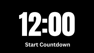 12 Minute Time │ Countdown Timer for 12 Minutes │ No Sound