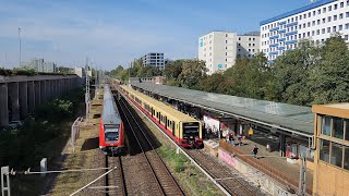 Trains passing through the Berlin Landsberger Allee train station on September 26th, 2023