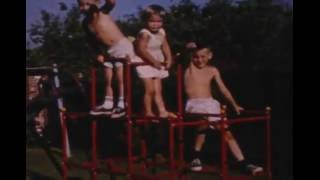 Playing in the back yard on Risley Street, 1960