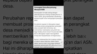 PERANGKAT DESA BERPELUANG MENJADI ASN? #gajiperangkatdesa#soalujianperangkatdesa #asn #perangkatdesa