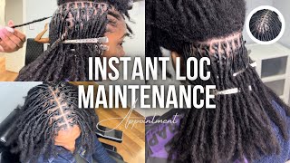 INSTANT LOC MAINTENANCE | SHE FIXED MY EDGES + LOC SMITHING METHOD | POSTPARTUM HAIR LOSS & SHEDDING