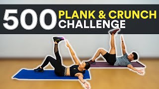 500 Plank & Crunch Challenge (Get it done!) | Joanna Soh