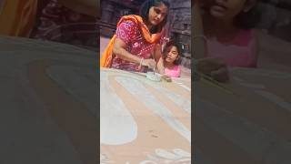 Shankhu Chakra Naamalu painting with rice flour #youtubeshorts #rangoli #viral #indianart #art