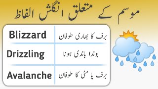 Weather Vocabulary Words with Urdu Meaning | @AQEnglishOfficial