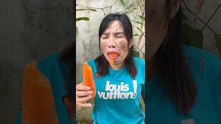 Survival Skills : HOW TO CLEAN CARROTS 🥕🤣🤣 #funny #comedy