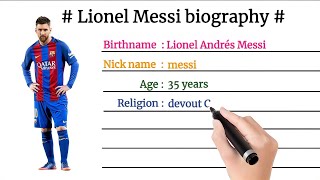 LIONEL MESSI BIOGRAPHY