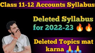 CBSE Class 11 Accounts Syllabus 2022-23 | Accountancy Syllabus for Class 11 CBSE 2022-23