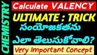 How to Calculate Valency ? Trick to Calculate Valency? Class 11 Chemistry Detailed Explain in Telugu