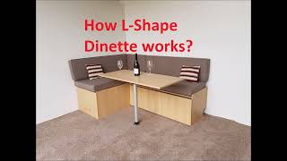 Amazing Techniques! How L-Shaped Dinette works sofabed makes extra wide bed boatsofa boat seat bed