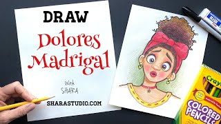 How to draw Dolores from Encanto