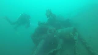 Diving the Alabama wreck in Stornoway harbour, on the Isle of Lewis, Scotland