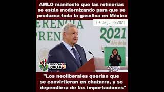 Amlo sobre las refinerías que se están modernizando en 🇲🇽