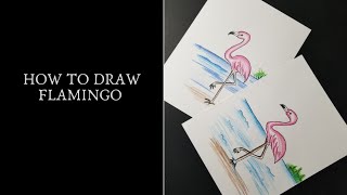 How to draw Flamingo