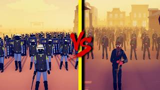 SWAT TEAM vs BANK ROBBERS TEAM - Totally Accurate Battle Simulator TABS