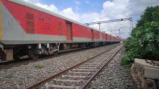 LHB Parcel Express accelerating out Bolpur Shantiniketan Station #indianrailways #railfans #parcel