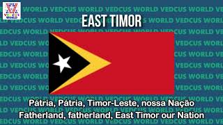 East Timor National Anthem | Pátria | Vedcus World