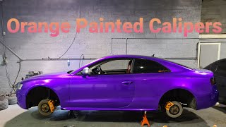 Audi S5 V8 Project- (Pt4) - How to paint Your Break Calipers (The Easy Way).