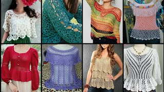 Most beautiful top demanding stylish crochet tops / blouse / shirts pattern designs UK - US fashion