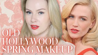 Spring Makeup for Very Fair Skin | January Jones' Red Glossy Lip